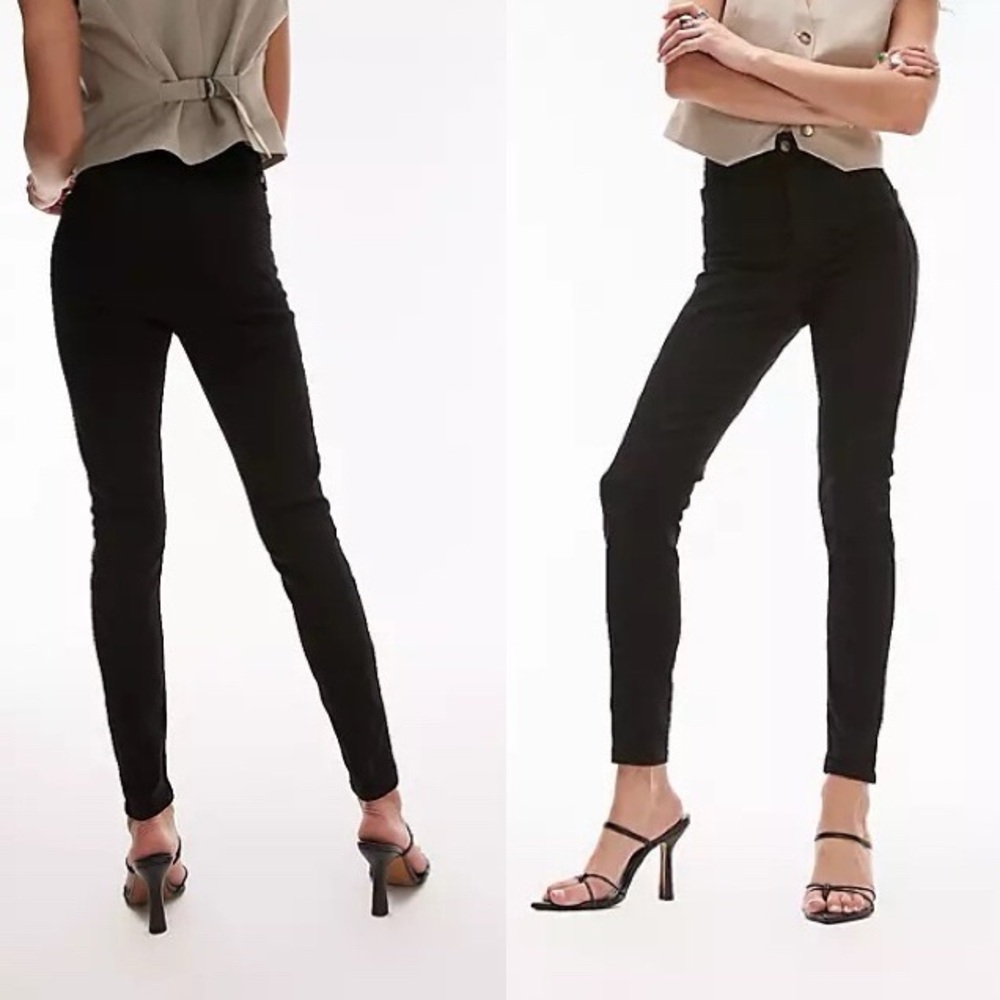 Topshop Moto Jamie pure black Skinny Jeans Size 25 NWOT Women's